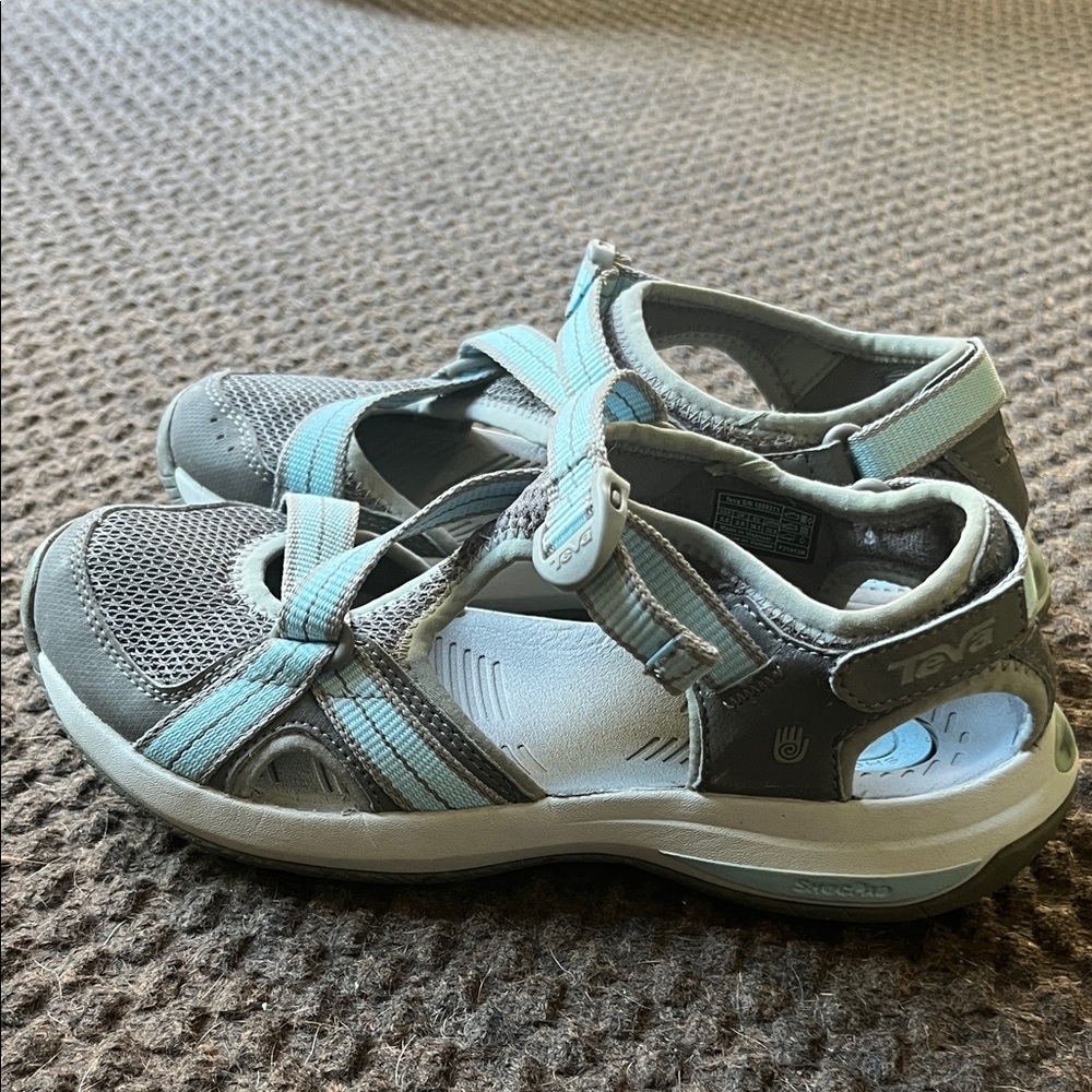 Teva Women’s Gray and Light Blue Sandals